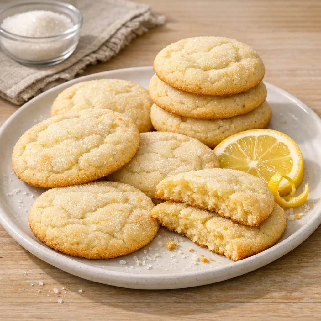 Lemon Sugar Cookies - These Lemon Sugar Cookies burst with bright citrus flavor thanks to lemon zest rubbed into granulated sugar, then rolled onto buttery slice-and-bake rounds for a sparkling, fragrant crust. Baked until just lightly golden, each cookie is finished with a tangy lemon-vanilla glaze and a final shower of zest for a polished, bakery-worthy bite. Perfect for intermediate bakers who love crisp edges, tender centers, and big lemon aroma.